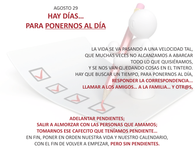 Hay días... para ponernos al día